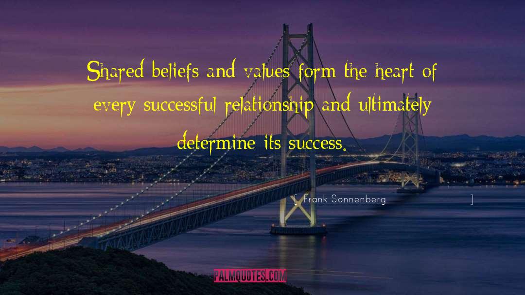 Frank Sonnenberg Quotes: Shared beliefs and values form