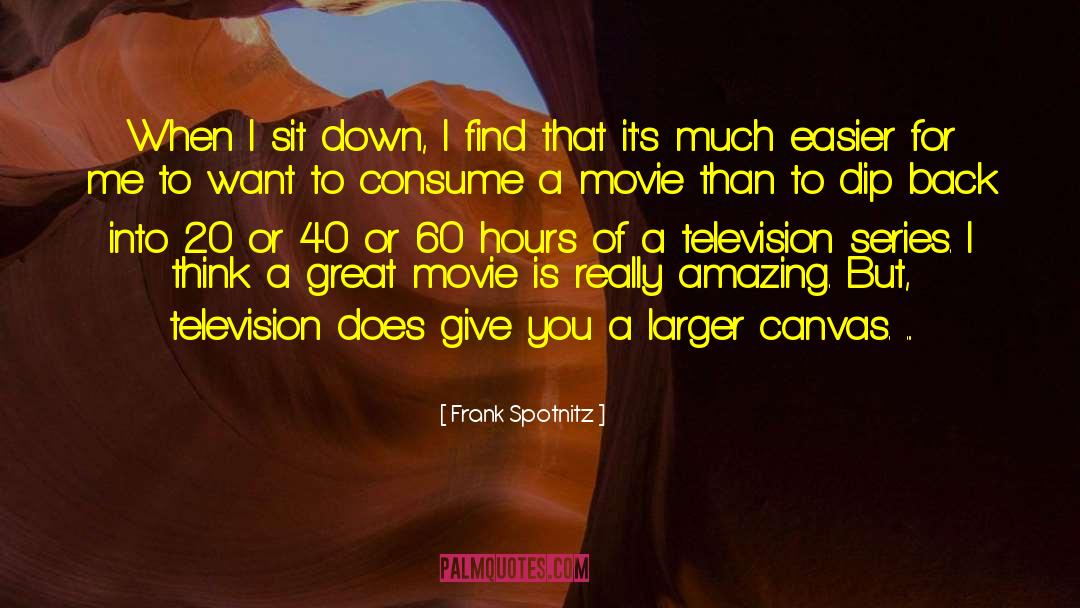 Frank Spotnitz Quotes: When I sit down, I