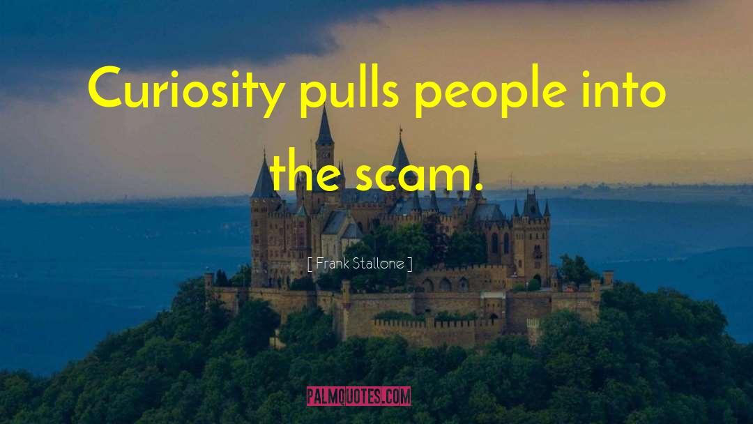 Frank Stallone Quotes: Curiosity pulls people into the