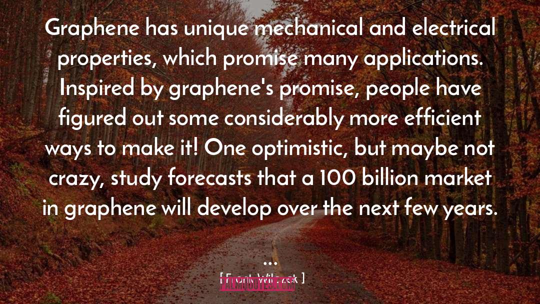 Frank Wilczek Quotes: Graphene has unique mechanical and