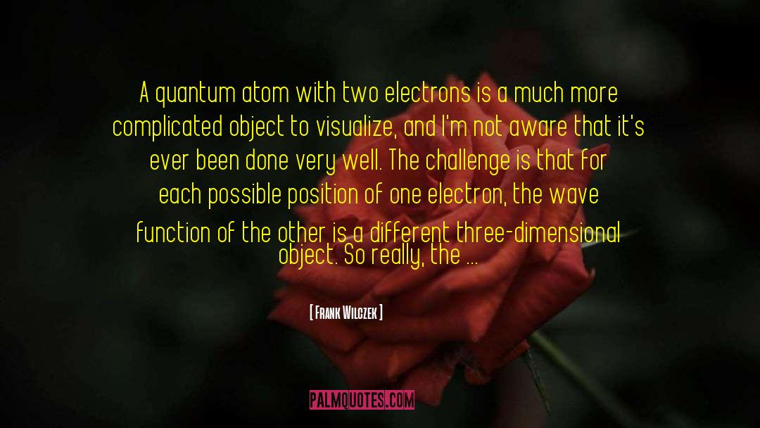 Frank Wilczek Quotes: A quantum atom with two