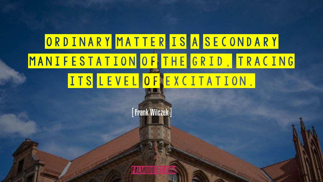 Frank Wilczek Quotes: Ordinary matter is a secondary