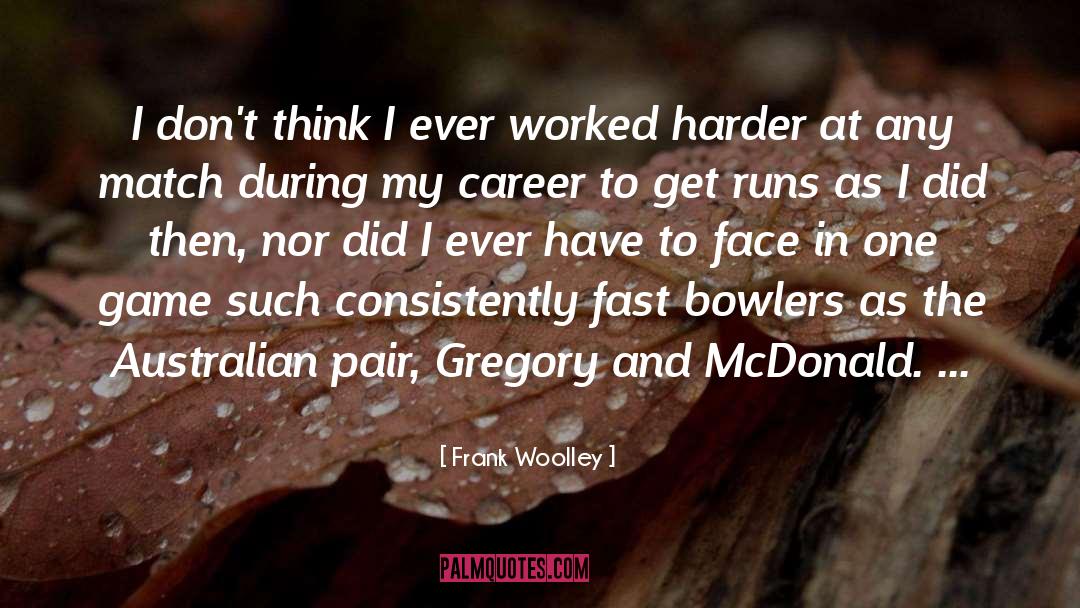Frank Woolley Quotes: I don't think I ever