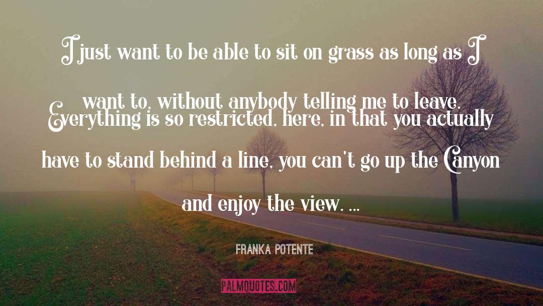 Franka Potente Quotes: I just want to be