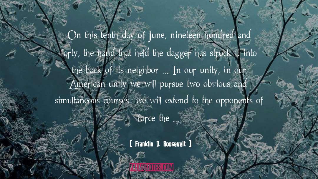 Franklin D. Roosevelt Quotes: On this tenth day of