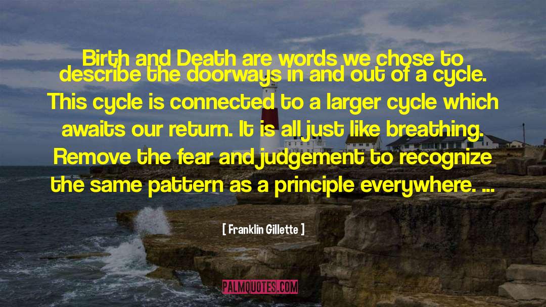 Franklin Gillette Quotes: Birth and Death are words