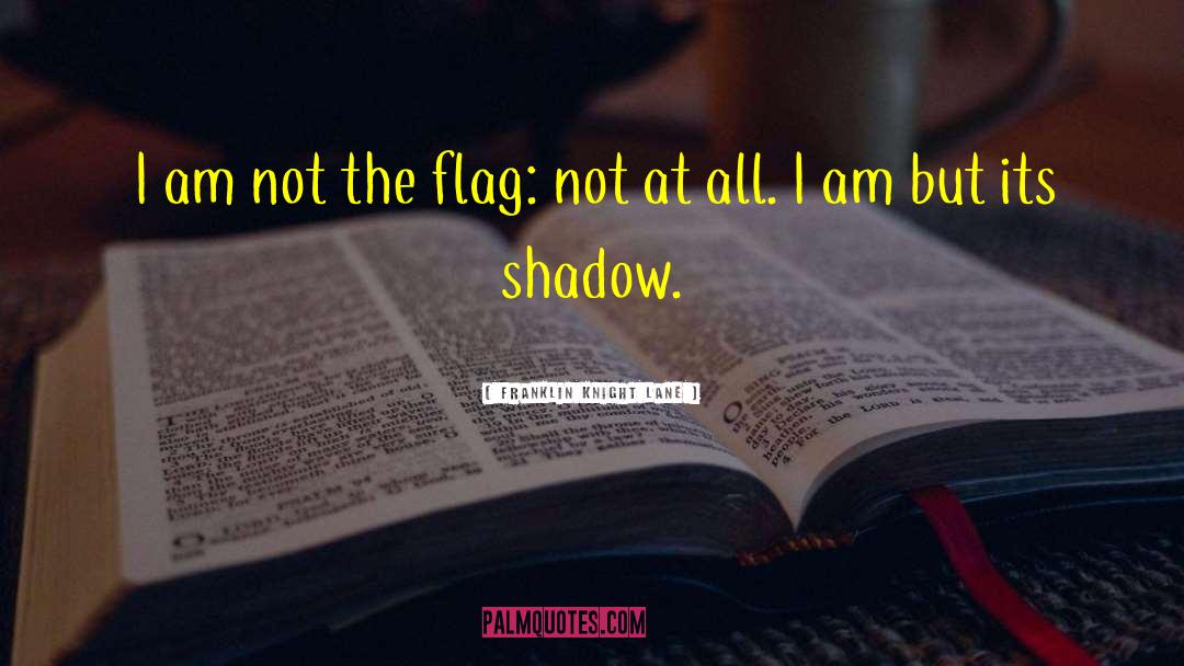 Franklin Knight Lane Quotes: I am not the flag: