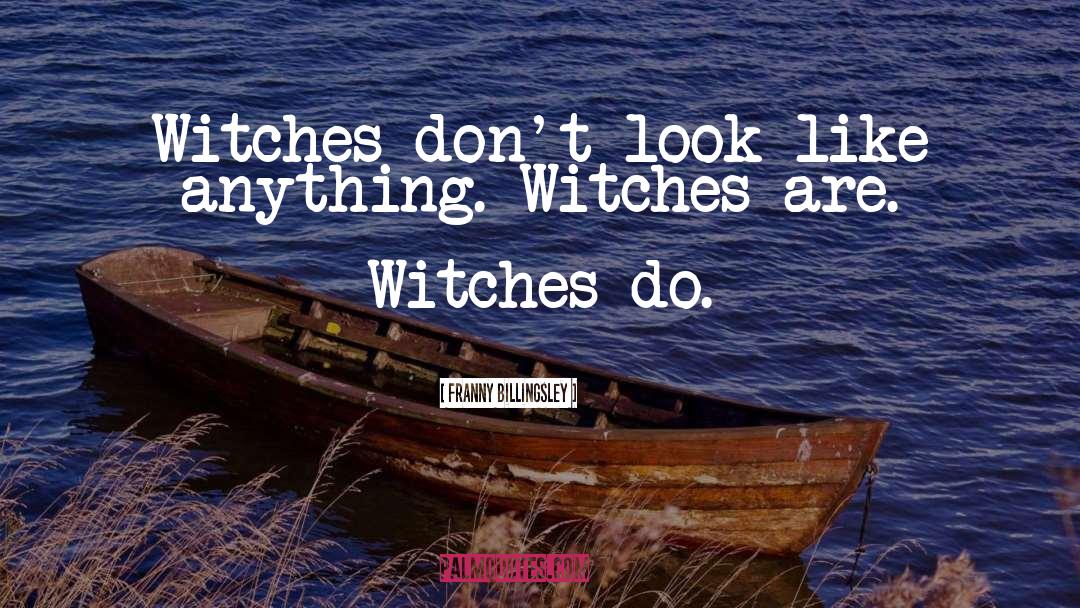 Franny Billingsley Quotes: Witches don't look like anything.
