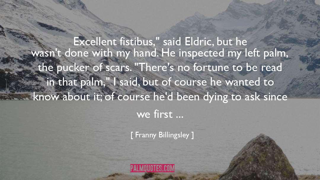 Franny Billingsley Quotes: Excellent fistibus,