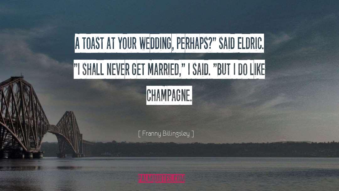 Franny Billingsley Quotes: A toast at your wedding,