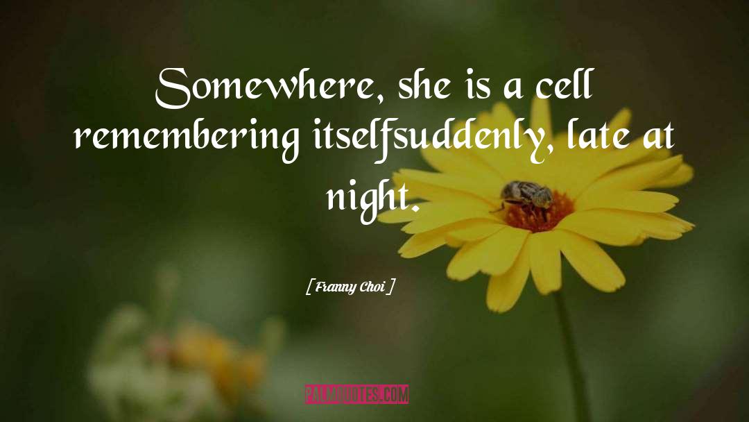 Franny Choi Quotes: Somewhere, she is a cell