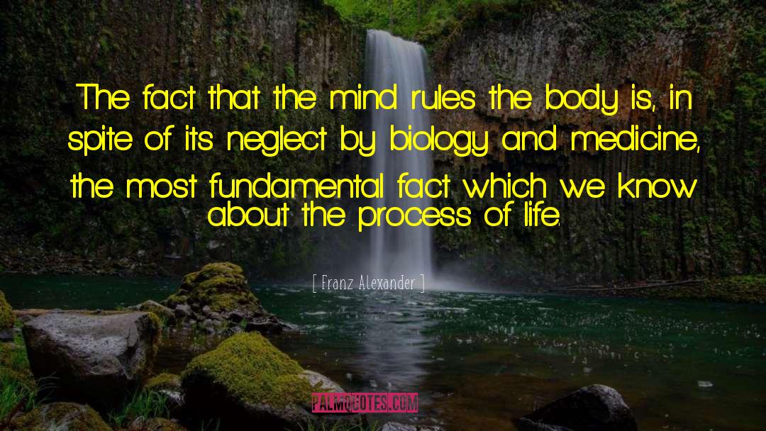 Franz Alexander Quotes: The fact that the mind