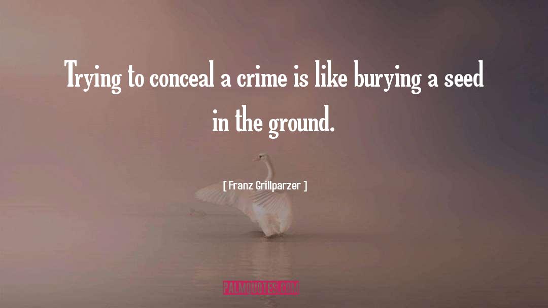 Franz Grillparzer Quotes: Trying to conceal a crime