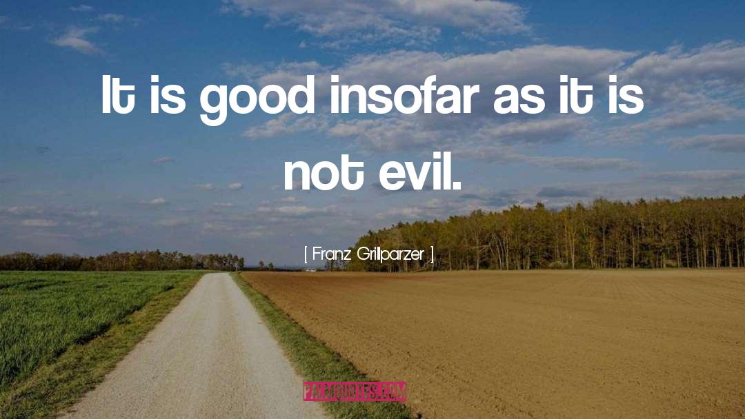 Franz Grillparzer Quotes: It is good insofar as