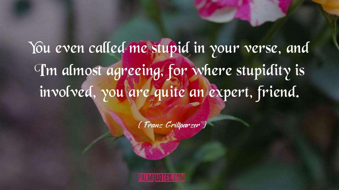 Franz Grillparzer Quotes: You even called me stupid