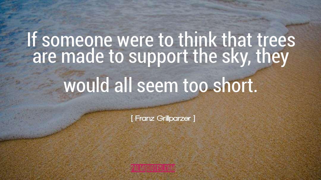 Franz Grillparzer Quotes: If someone were to think
