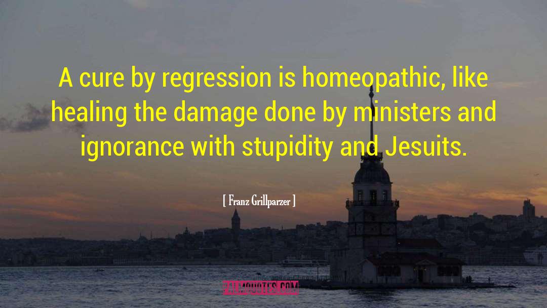 Franz Grillparzer Quotes: A cure by regression is