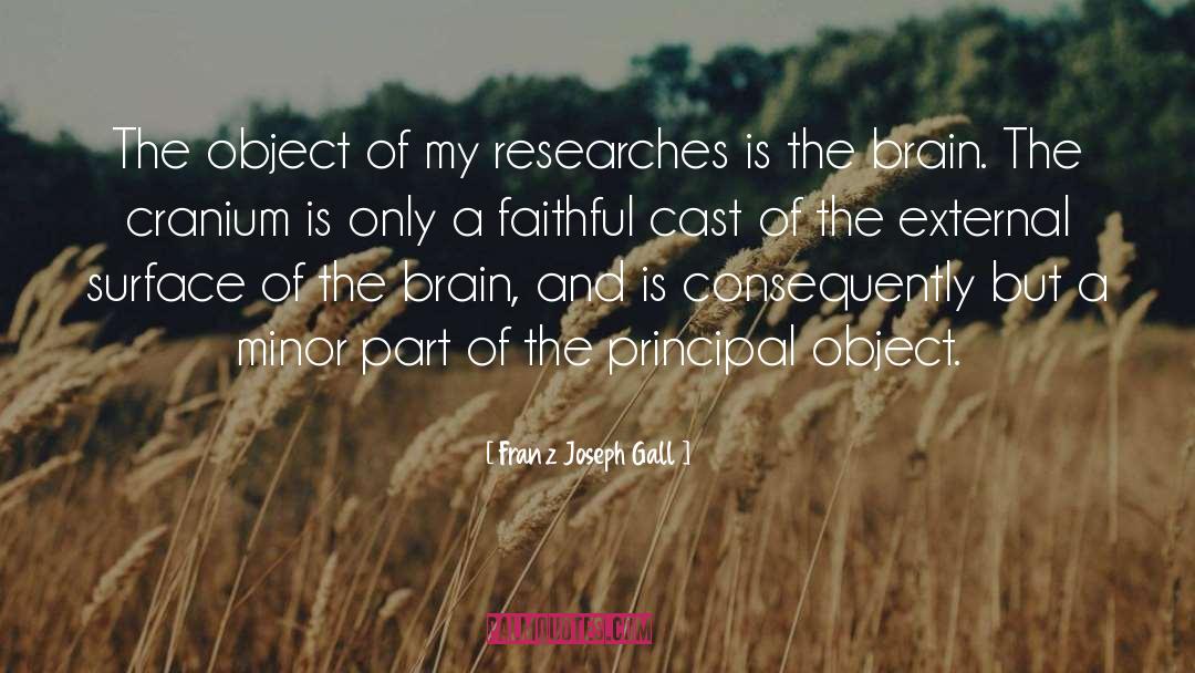Franz Joseph Gall Quotes: The object of my researches