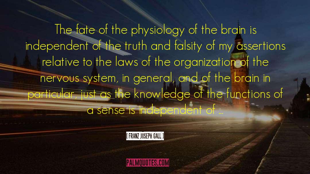 Franz Joseph Gall Quotes: The fate of the physiology