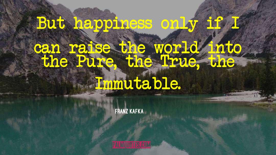 Franz Kafka Quotes: But happiness only if I
