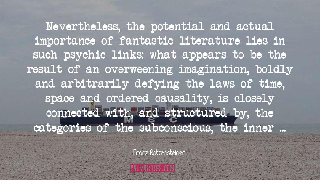 Franz Rottensteiner Quotes: Nevertheless, the potential and actual