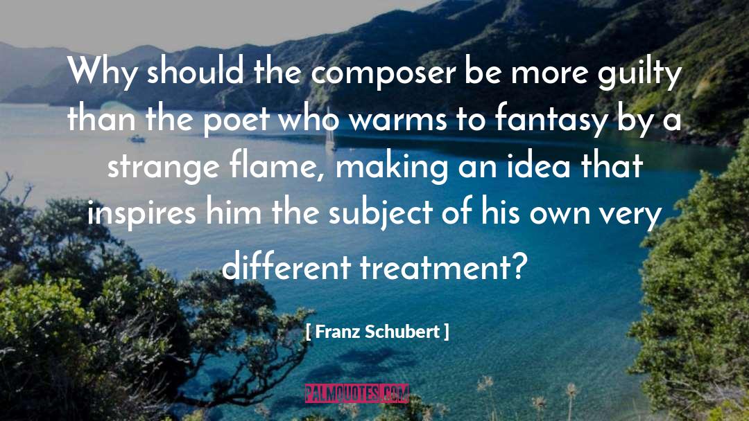 Franz Schubert Quotes: Why should the composer be