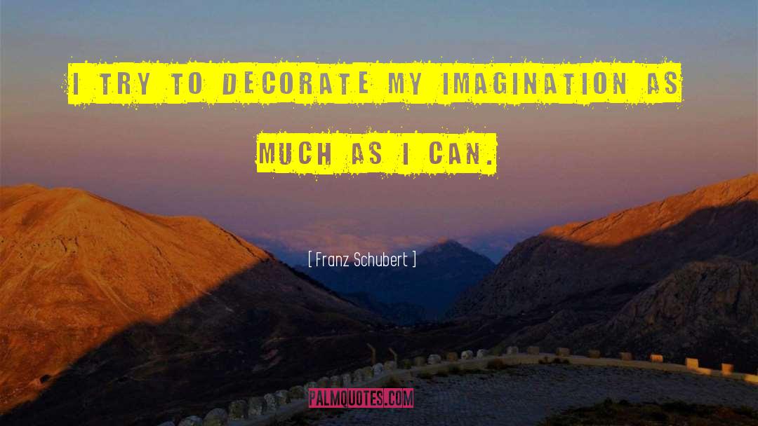 Franz Schubert Quotes: I try to decorate my