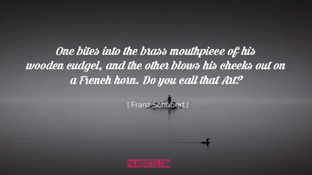 Franz Schubert Quotes: One bites into the brass