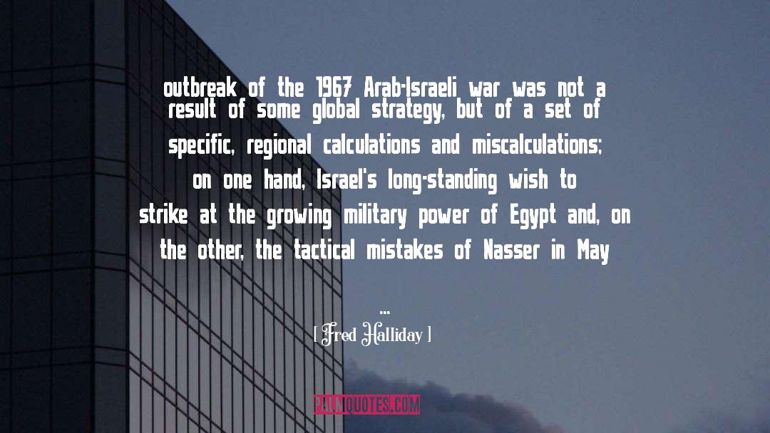 Fred Halliday Quotes: outbreak of the 1967 Arab-Israeli