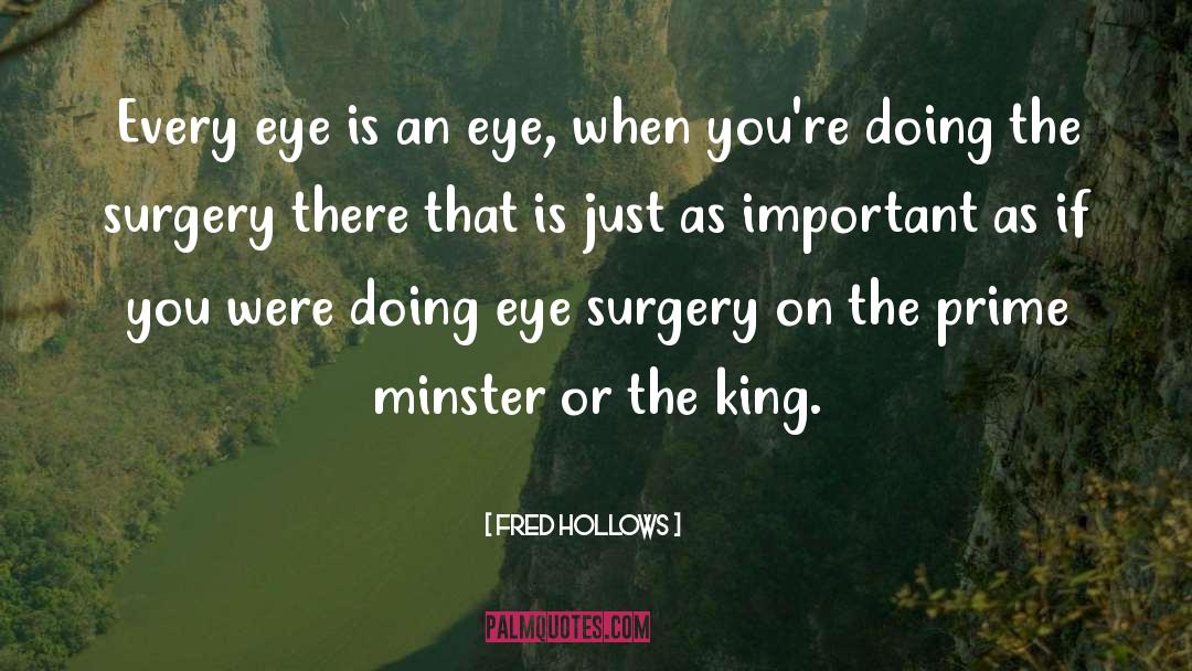 Fred Hollows Quotes: Every eye is an eye,