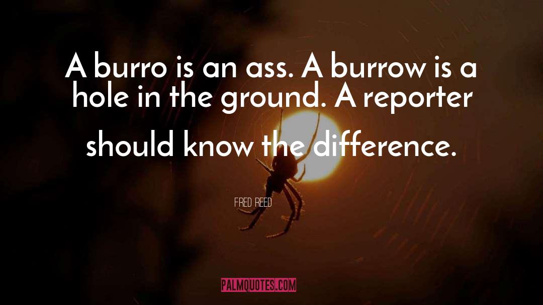 Fred Reed Quotes: A burro is an ass.