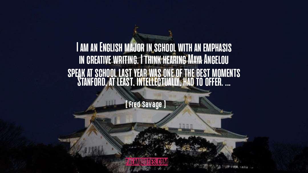 Fred Savage Quotes: I am an English major