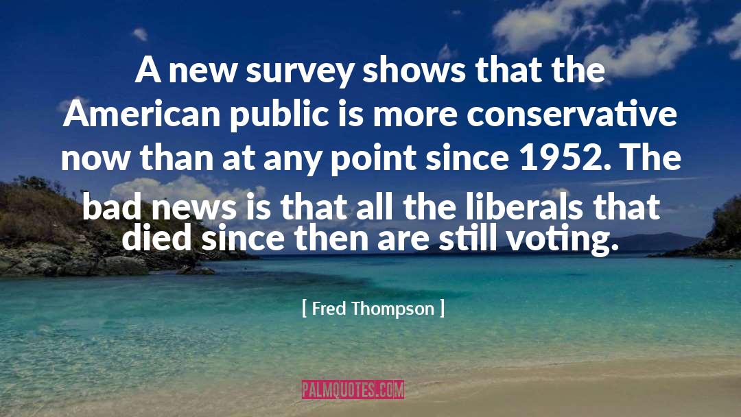 Fred Thompson Quotes: A new survey shows that