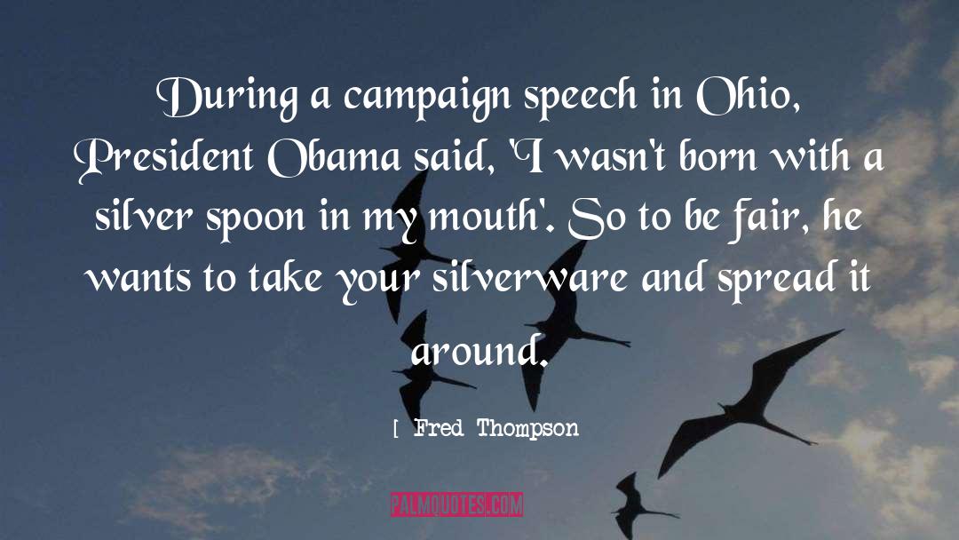 Fred Thompson Quotes: During a campaign speech in