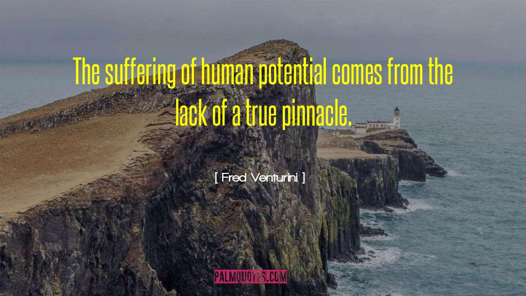 Fred Venturini Quotes: The suffering of human potential