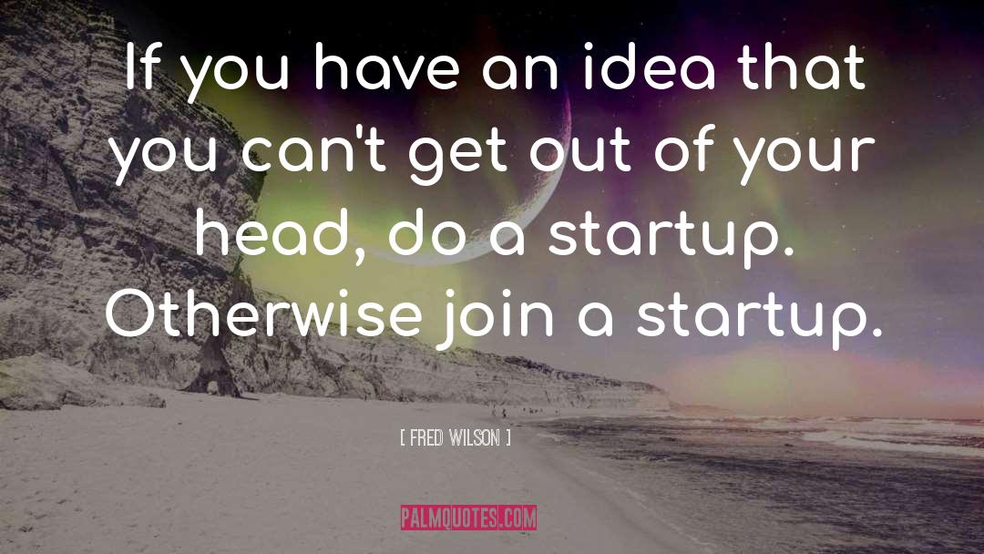 Fred Wilson Quotes: If you have an idea