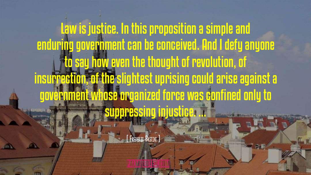 Frederic Bastiat Quotes: Law is justice. In this