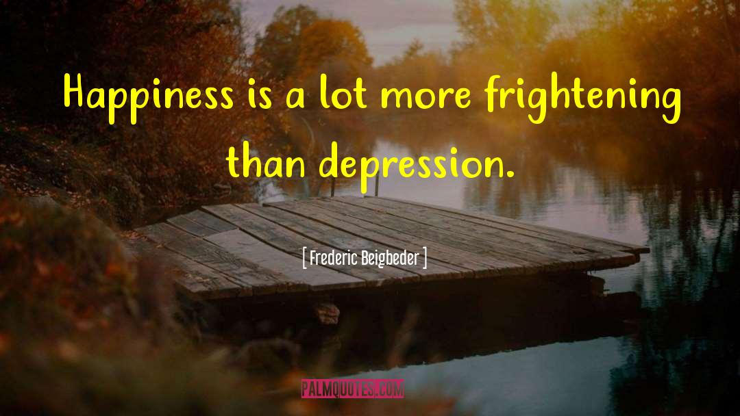 Frederic Beigbeder Quotes: Happiness is a lot more