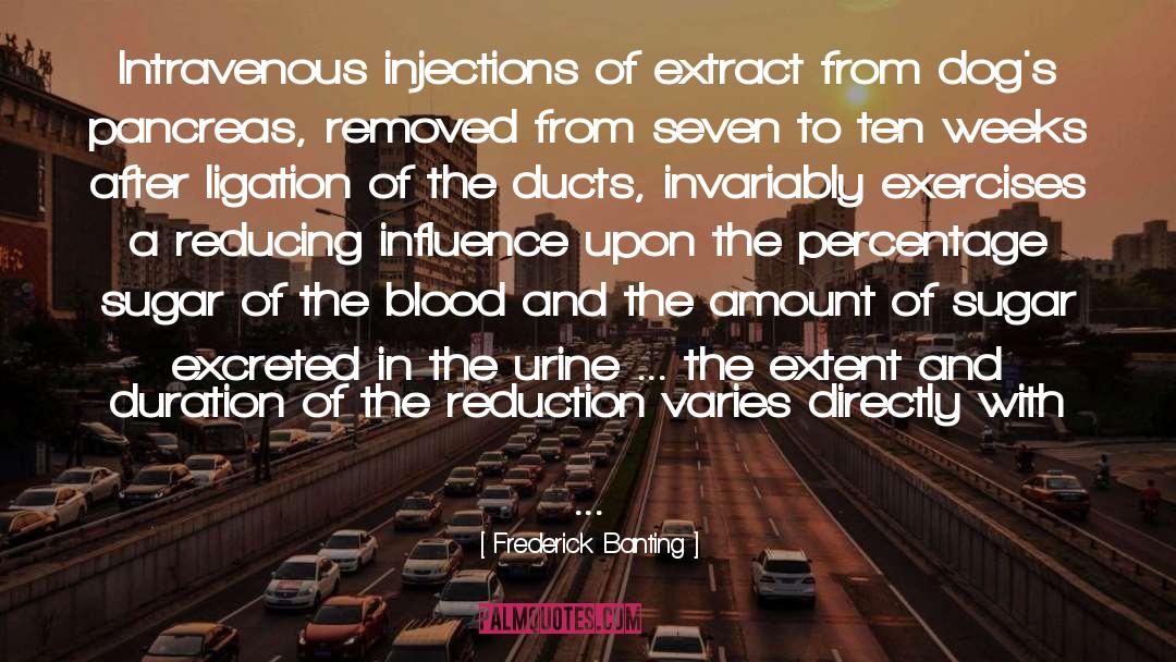 Frederick Banting Quotes: Intravenous injections of extract from