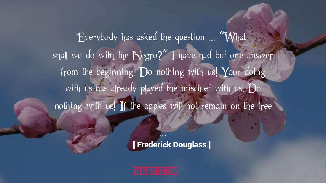 Frederick Douglass Quotes: Everybody has asked the question