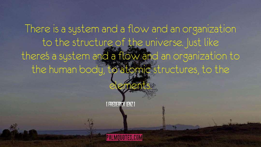 Frederick Lenz Quotes: There is a system and