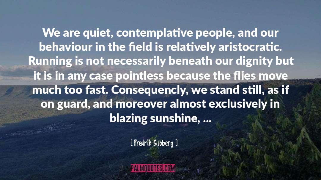 Fredrik Sjoberg Quotes: We are quiet, contemplative people,