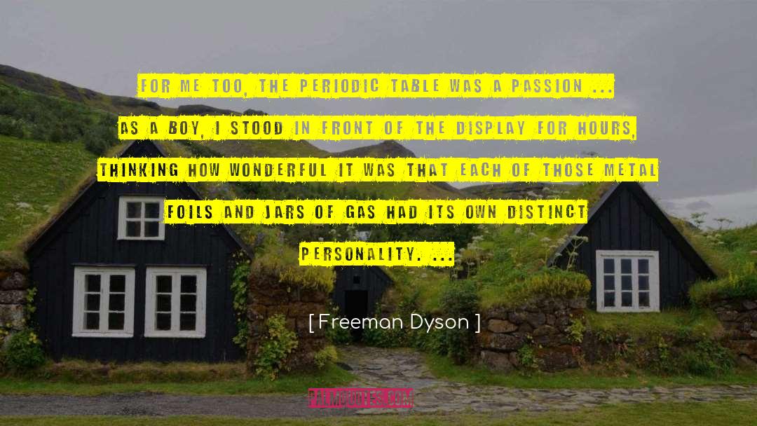 Freeman Dyson Quotes: For me too, the periodic