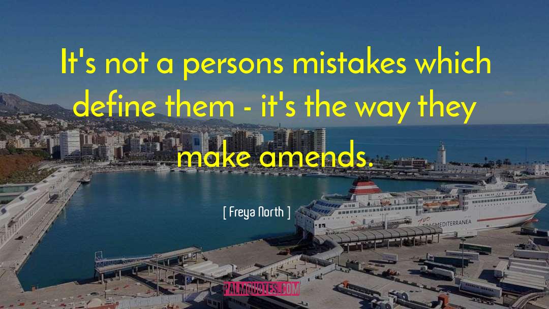 Freya North Quotes: It's not a persons mistakes