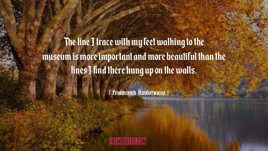 Friedensreich Hundertwasser Quotes: The line I trace with