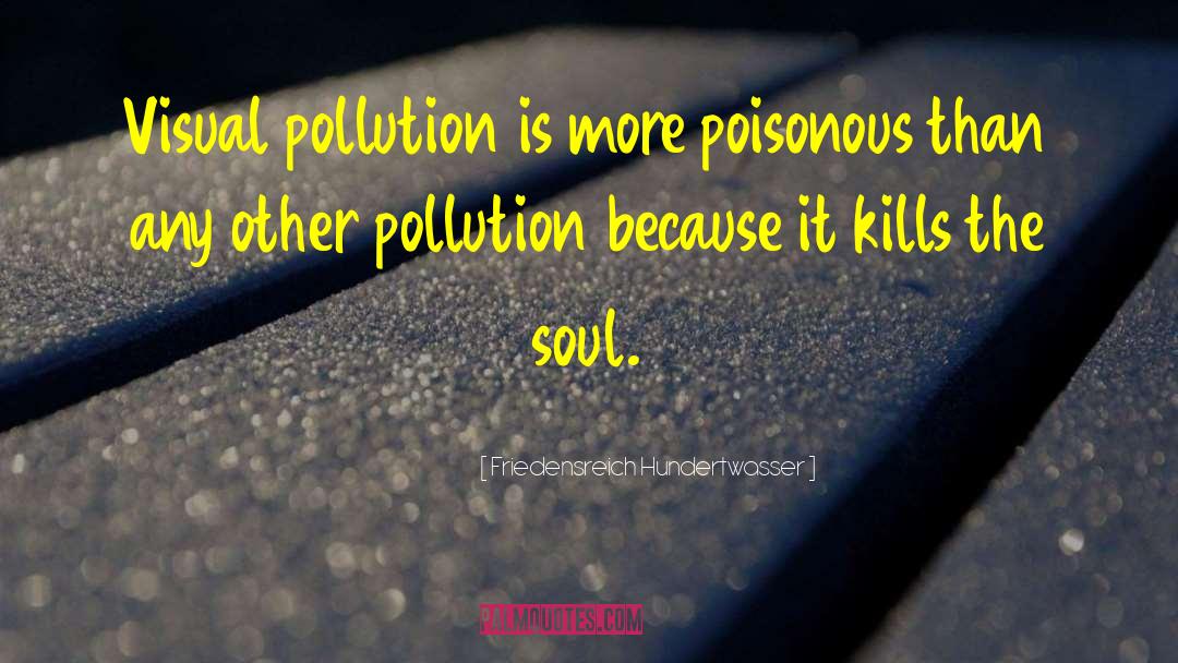 Friedensreich Hundertwasser Quotes: Visual pollution is more poisonous