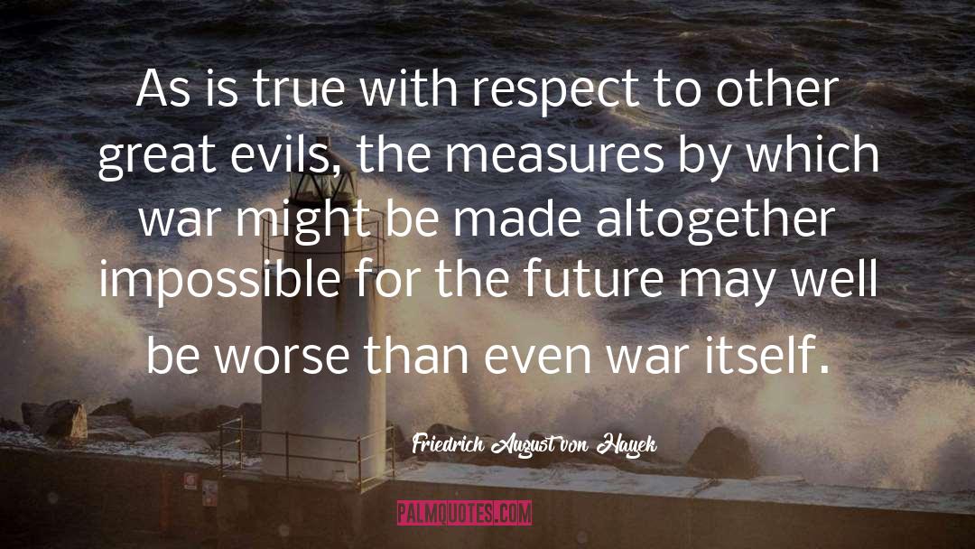 Friedrich August Von Hayek Quotes: As is true with respect