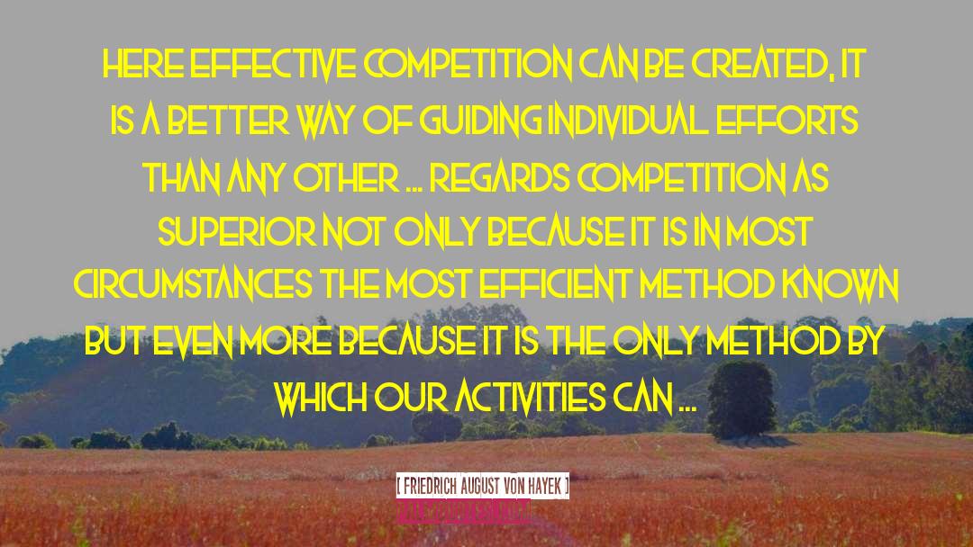 Friedrich August Von Hayek Quotes: Here effective competition can be