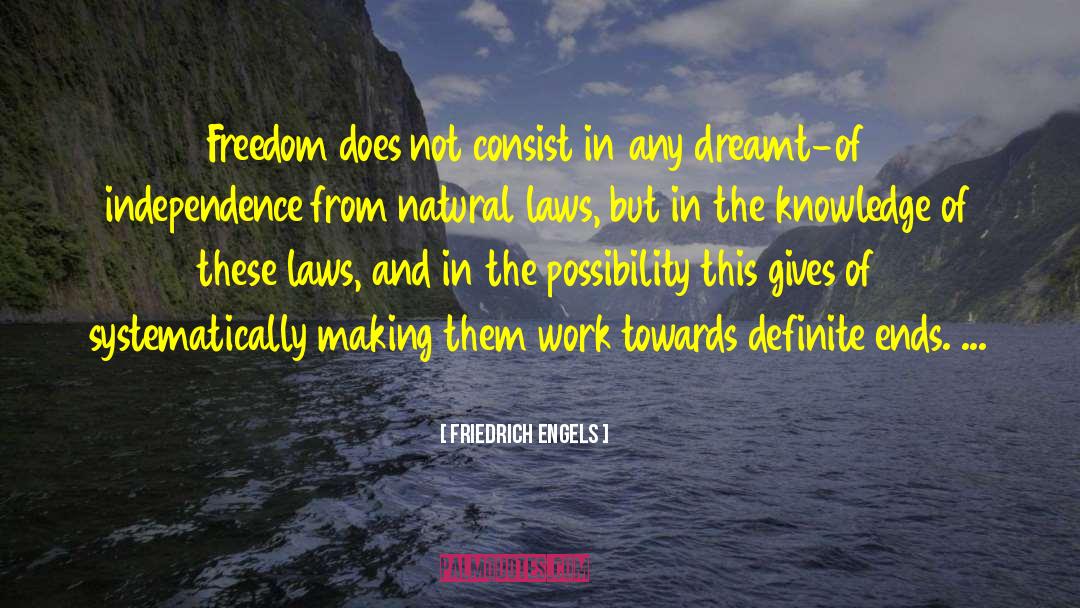 Friedrich Engels Quotes: Freedom does not consist in