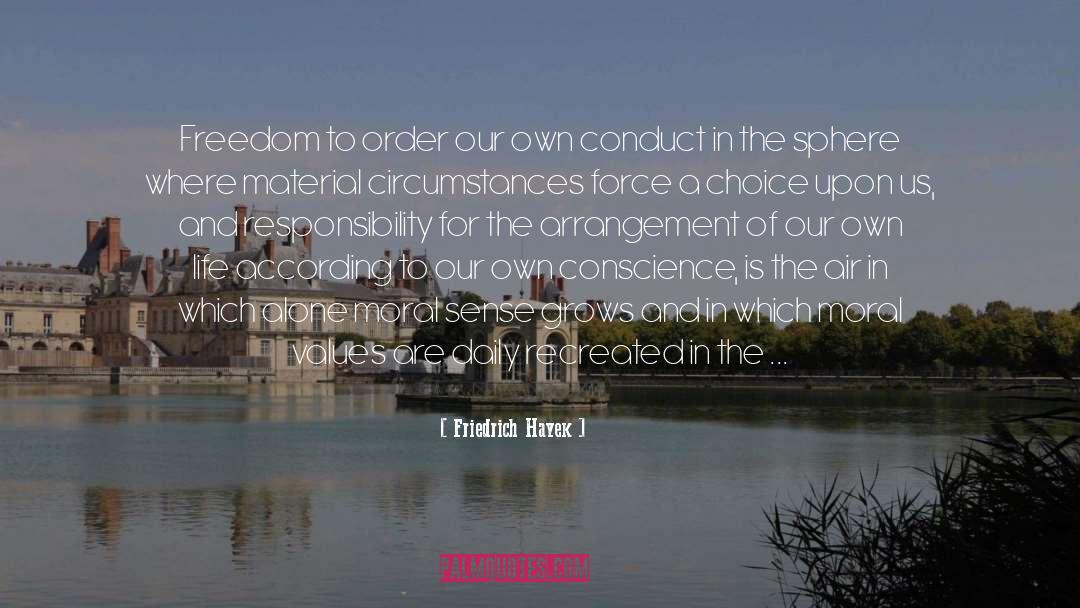 Friedrich Hayek Quotes: Freedom to order our own